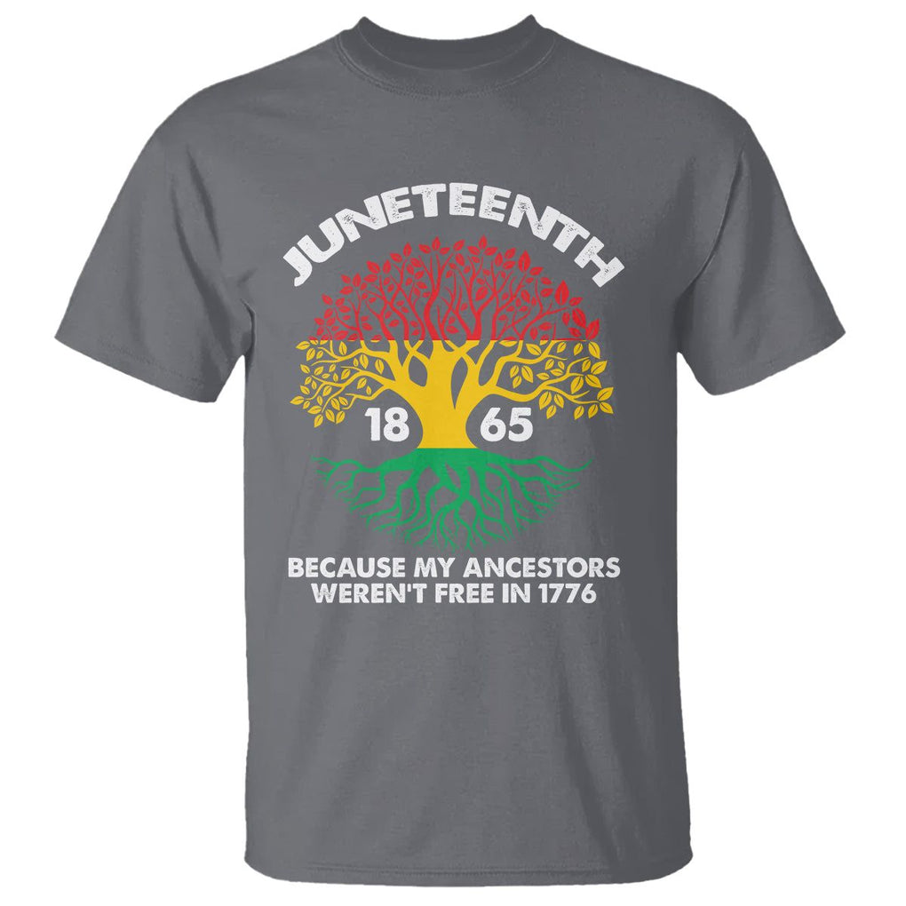 Juneteenth 1865 T Shirt Black History African American Roots Pride TS02 Charcoal Print Your Wear