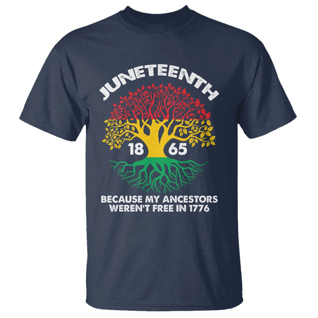 Juneteenth 1865 T Shirt Black History African American Roots Pride TS02 Navy Print Your Wear