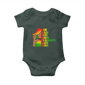 I Am Black Every Month Baby Onesie Blackity Slay Woman African Pride TS02 Print Your Wear