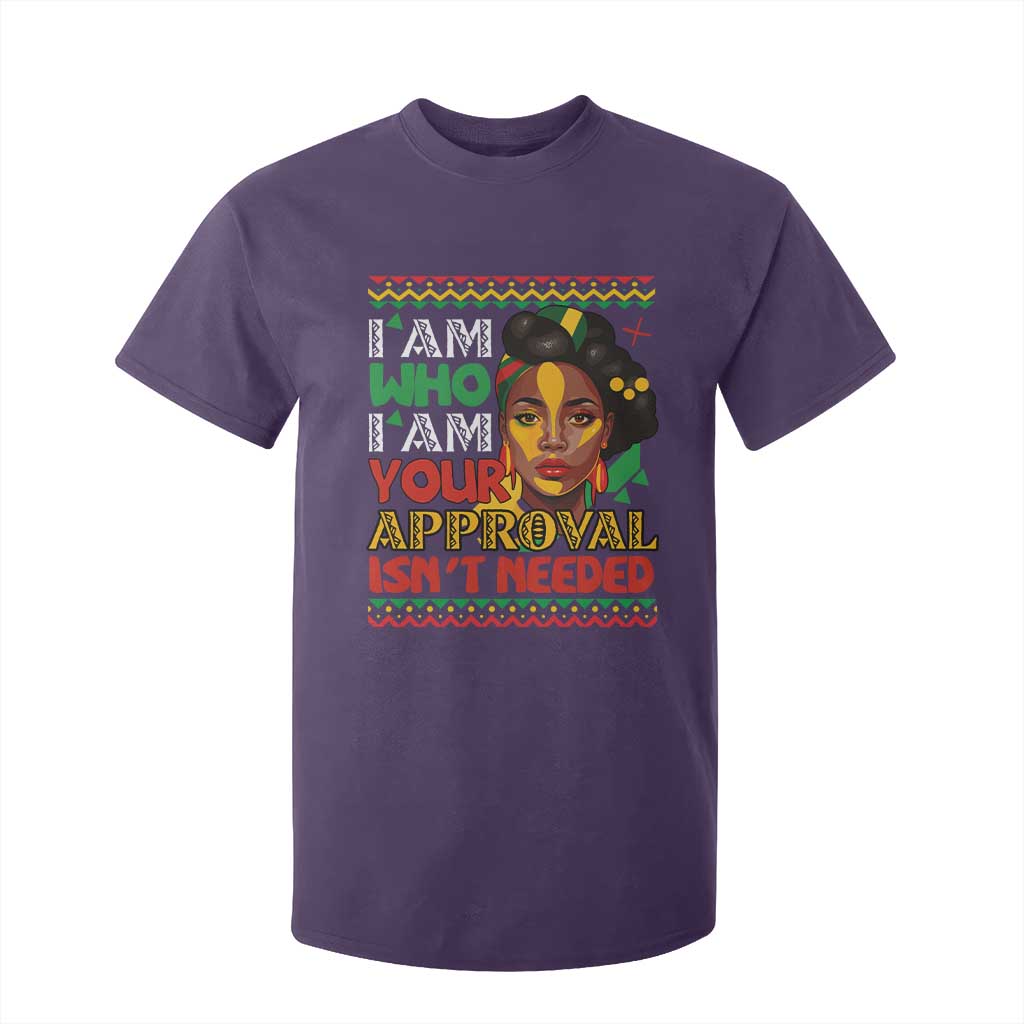 Black Queen Pride T Shirt For Kid I Am Who I Am Your Approval Isn't Needed TS02 Purple Print Your Wear