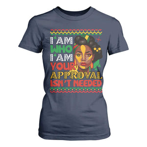 Black Queen Pride T Shirt For Women I Am Who I Am Your Approval Isn't Needed TS02 Navy Print Your Wear