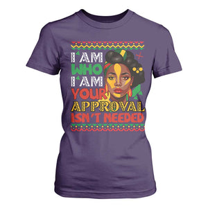 Black Queen Pride T Shirt For Women I Am Who I Am Your Approval Isn't Needed TS02 Purple Print Your Wear