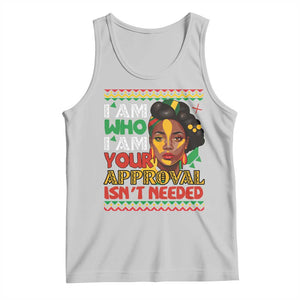 Black Queen Pride Tank Top I Am Who I Am Your Approval Isn't Needed TS02 Ash Print Your Wear