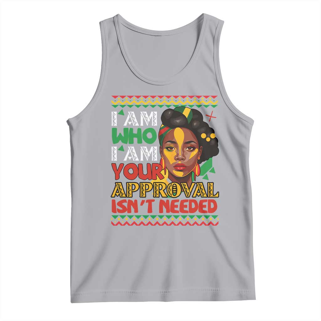 Black Queen Pride Tank Top I Am Who I Am Your Approval Isn't Needed TS02 Athletic Heather Print Your Wear