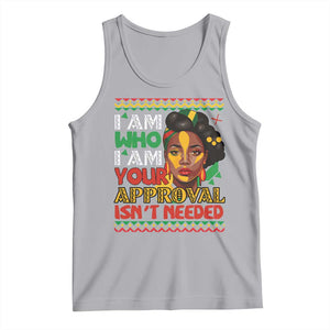Black Queen Pride Tank Top I Am Who I Am Your Approval Isn't Needed TS02 Athletic Heather Print Your Wear