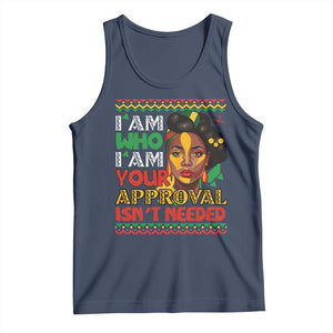 Black Queen Pride Tank Top I Am Who I Am Your Approval Isn't Needed TS02 Navy Print Your Wear