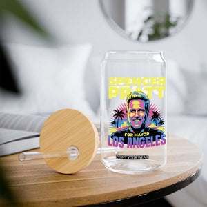 Spencer Pratt for Mayor Los Angeles Synthwave Graphic Glass Can Retro Neon California Supporter TS02 Print Your Wear