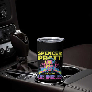 Spencer Pratt for Mayor Los Angeles Synthwave Graphic Tumbler Cup Retro Neon California Supporter TS02 Print Your Wear