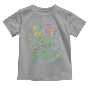 See You Later Alligator Last Day Of School Toddler T Shirt Cute Neon Chalkboard Kindergarten Graduation