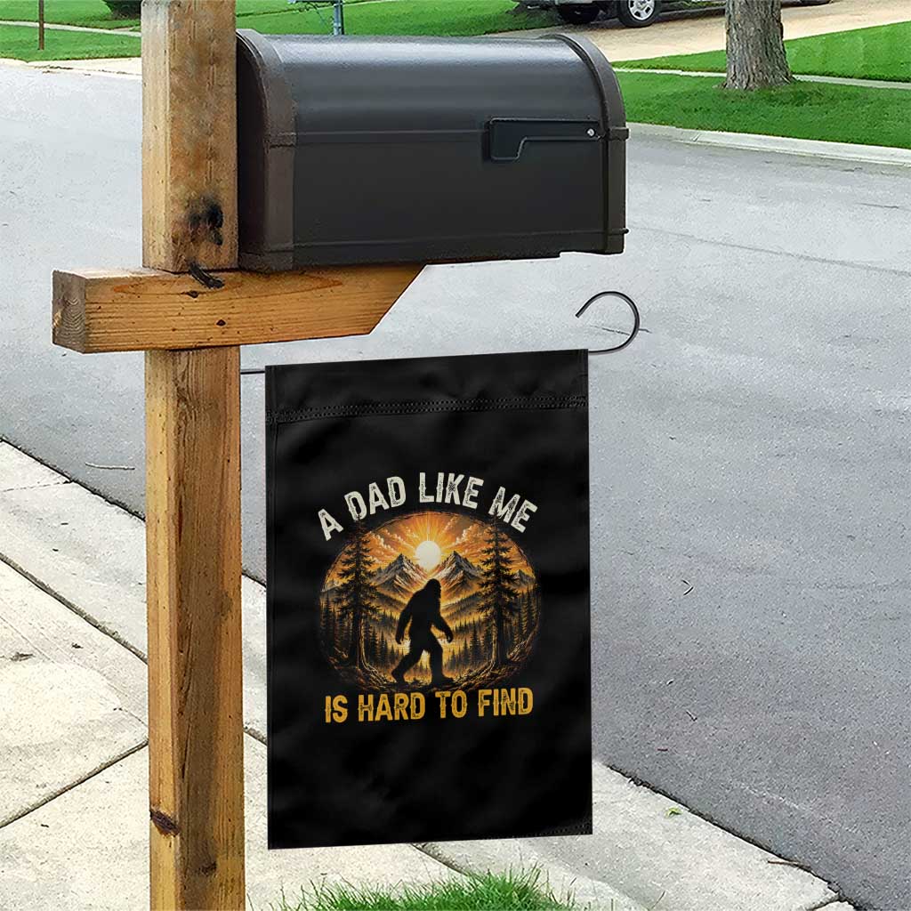 Retro Bigfoot Dad Like Me Is Hard To Find Garden Flag Sasquatch Gift for Outdoorsy Fathers Myth Seekers