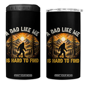 Retro Bigfoot Dad Like Me Is Hard To Find 4 in 1 Can Cooler Tumbler Sasquatch Gift for Outdoorsy Fathers Myth Seekers