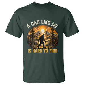 Retro Bigfoot Dad Like Me Is Hard To Find T Shirt Sasquatch Gift for Outdoorsy Fathers Myth Seekers
