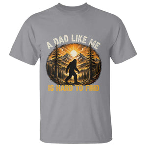 Retro Bigfoot Dad Like Me Is Hard To Find T Shirt Sasquatch Gift for Outdoorsy Fathers Myth Seekers