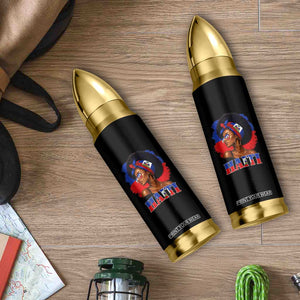 Haitian Queen Afro Melanin Graphic Bullet Tumbler Haiti Flag Heritage Pride TS02 Print Your Wear