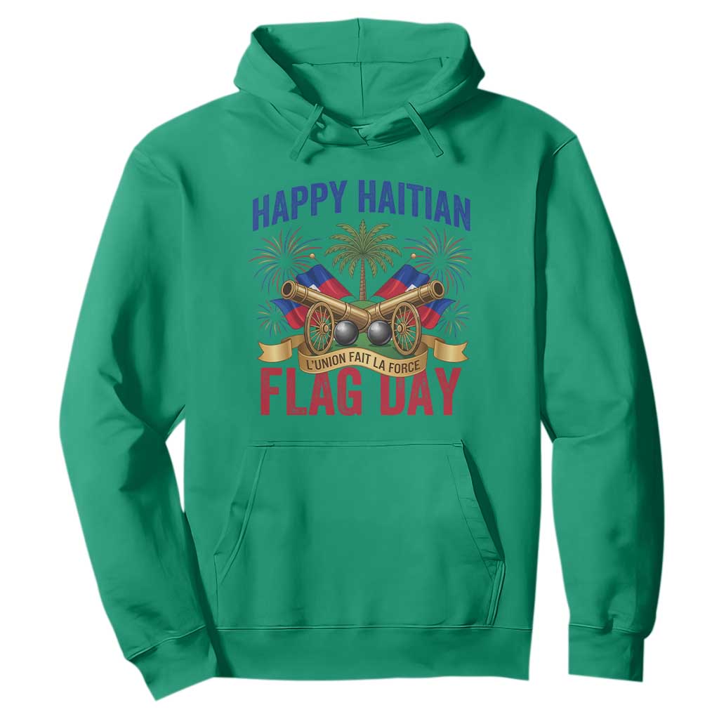 Happy Haitian Flag Day Celebration Graphic Hoodie May 18 National Pride Haiti Heritage TS02 Irish Green Print Your Wear