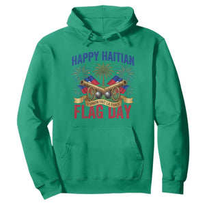 Happy Haitian Flag Day Celebration Graphic Hoodie May 18 National Pride Haiti Heritage TS02 Irish Green Print Your Wear