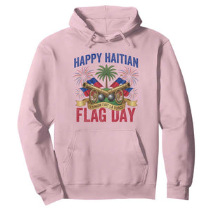 Happy Haitian Flag Day Celebration Graphic Hoodie May 18 National Pride Haiti Heritage TS02 Light Pink Print Your Wear
