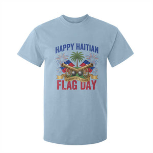 Happy Haitian Flag Day Celebration Graphic T Shirt For Kid May 18 National Pride Haiti Heritage TS02 Light Blue Print Your Wear