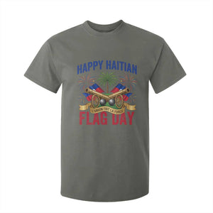 Happy Haitian Flag Day Celebration Graphic T Shirt For Kid May 18 National Pride Haiti Heritage TS02 Military Green Print Your Wear