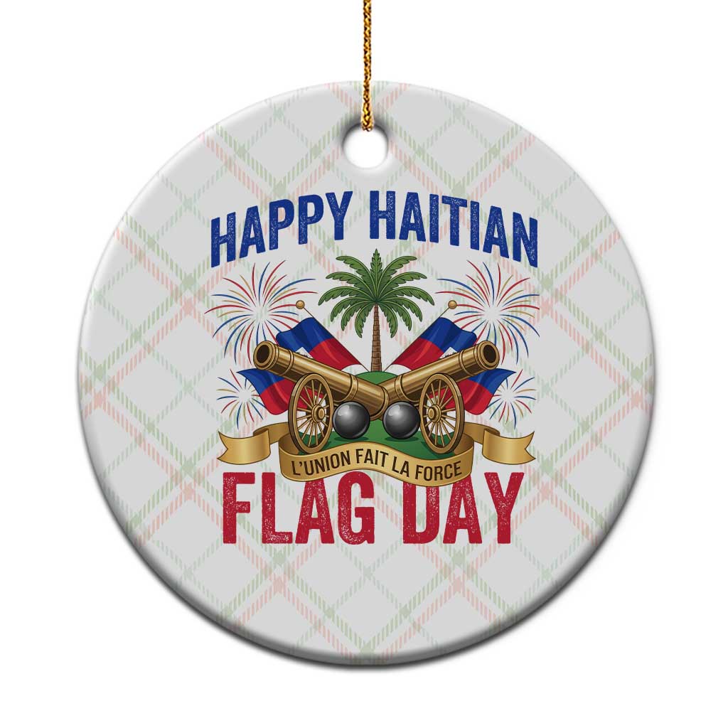 Happy Haitian Flag Day Celebration Graphic Ceramic Ornament May 18 National Pride Haiti Heritage TS02 1pc Christmas Plaid Print Your Wear