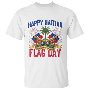 Happy Haitian Flag Day Celebration Graphic T Shirt May 18 National Pride Haiti Heritage TS02 White Print Your Wear