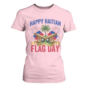 Happy Haitian Flag Day Celebration Graphic T Shirt For Women May 18 National Pride Haiti Heritage TS02 Light Pink Print Your Wear