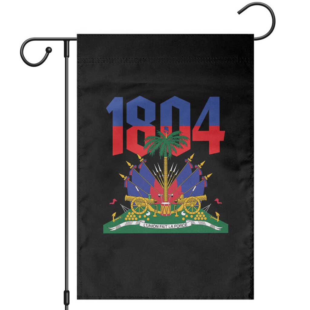 Haiti 1804 Independence Year Graphic Garden Flag Haitian Pride Coat of Arms National Heritage TS02 Black Print Your Wear