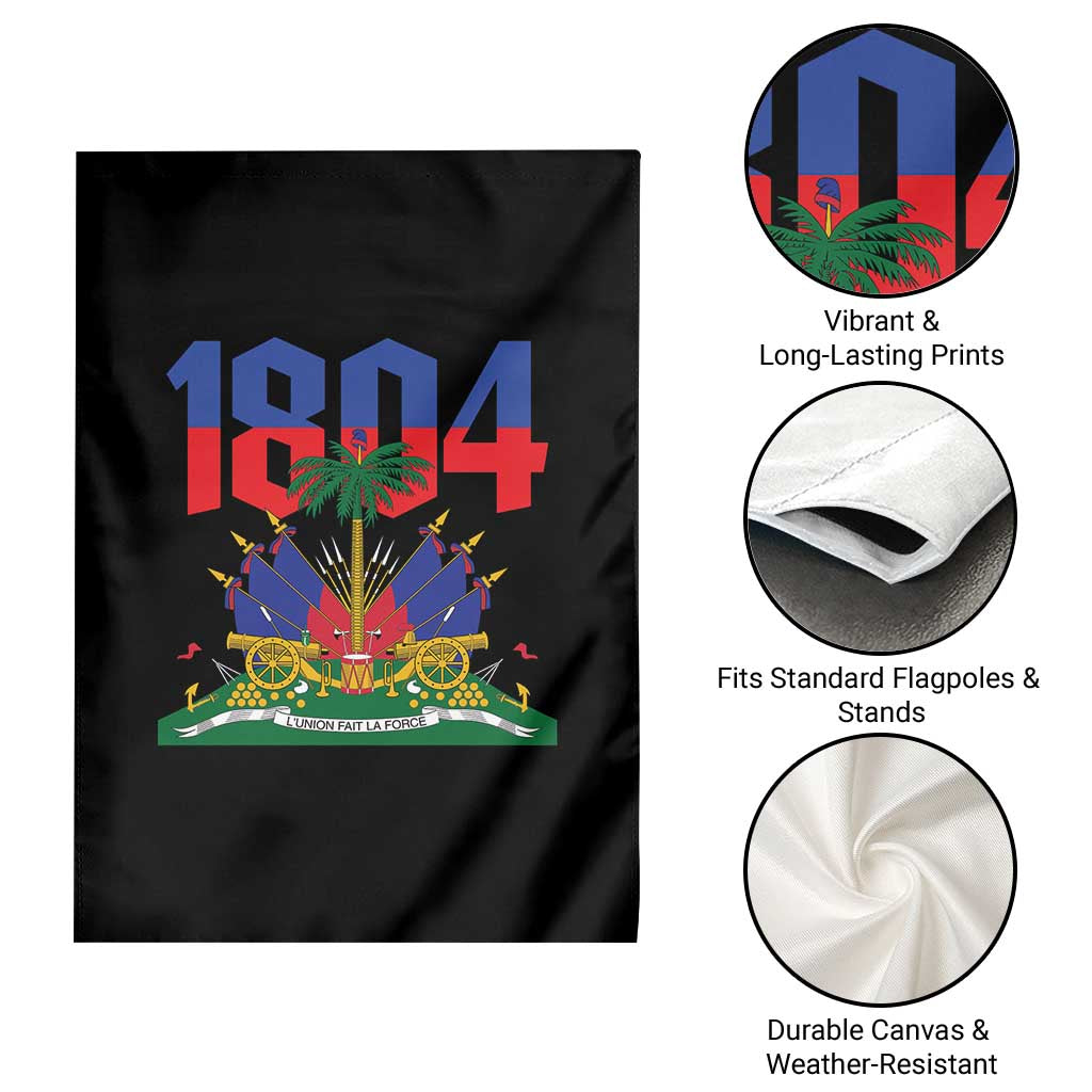 Haiti 1804 Independence Year Graphic Garden Flag Haitian Pride Coat of Arms National Heritage TS02 Print Your Wear