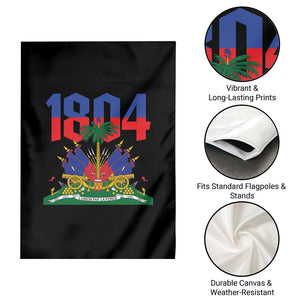 Haiti 1804 Independence Year Graphic Garden Flag Haitian Pride Coat of Arms National Heritage TS02 Print Your Wear