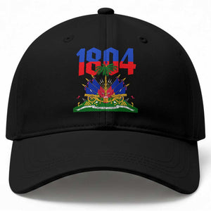 Haiti 1804 Independence Year Graphic Baseball Cap Haitian Pride Coat of Arms National Heritage TS02 Print Your Wear