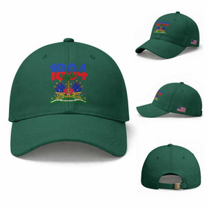 Haiti 1804 Independence Year Graphic Baseball Cap Haitian Pride Coat of Arms National Heritage TS02 Baseball Cap Universal Fit Irish Green Print Your Wear