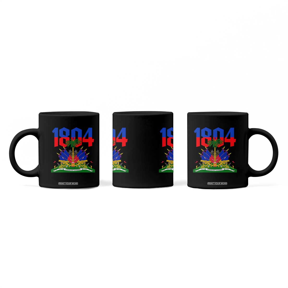 Haiti 1804 Independence Year Graphic Coffee Mug Haitian Pride Coat of Arms National Heritage TS02 Print Your Wear