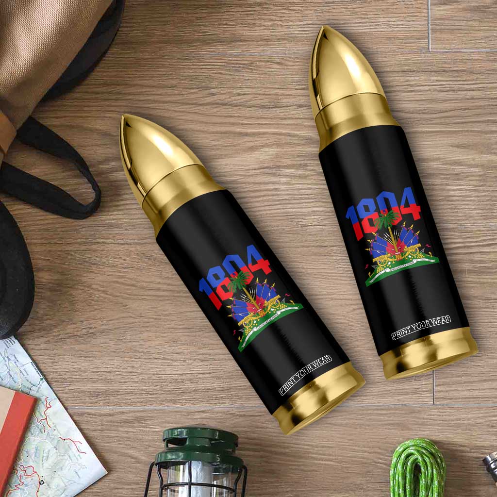 Haiti 1804 Independence Year Graphic Bullet Tumbler Haitian Pride Coat of Arms National Heritage TS02 Print Your Wear