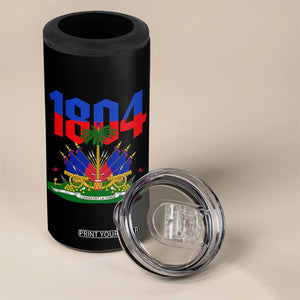 Haiti 1804 Independence Year Graphic 4 in 1 Can Cooler Tumbler Haitian Pride Coat of Arms National Heritage TS02 Print Your Wear