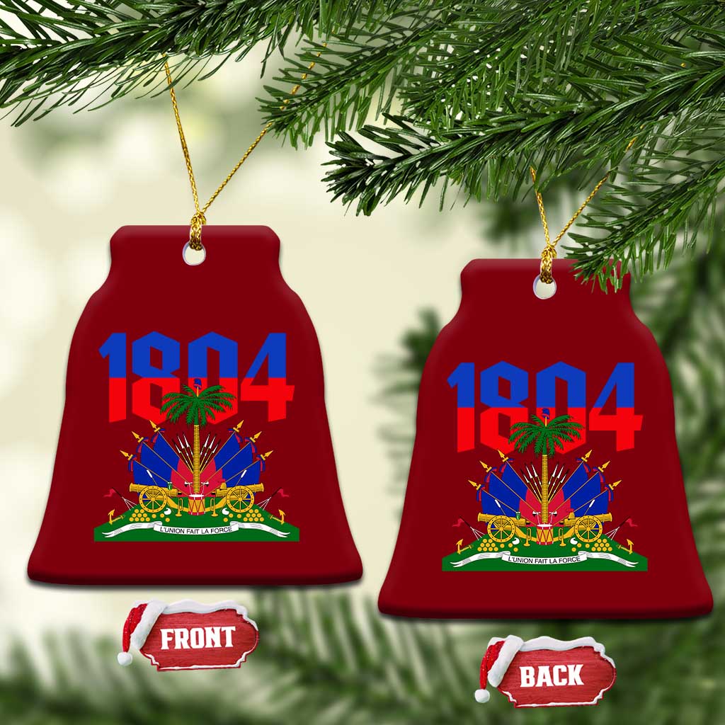 Haiti 1804 Independence Year Graphic Ceramic Ornament Haitian Pride Coat of Arms National Heritage TS02 Print Your Wear