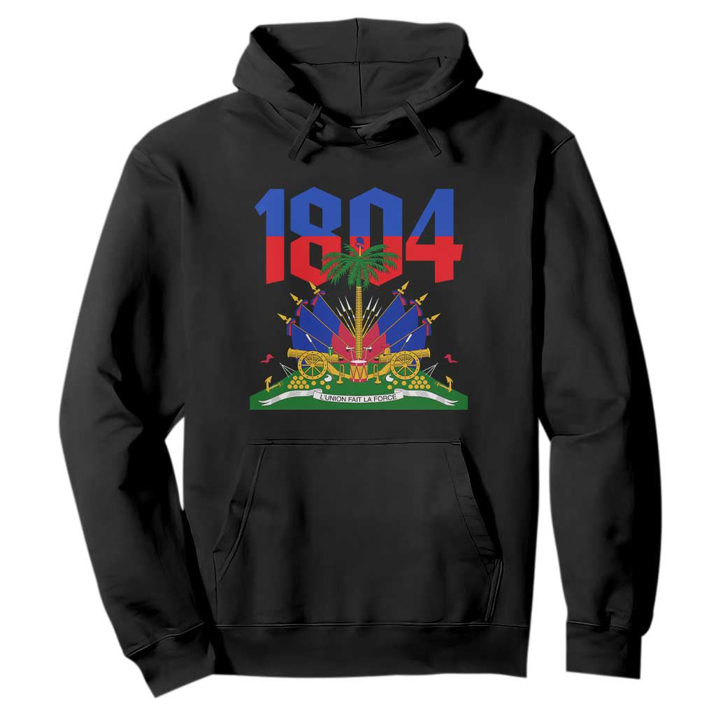 Haiti 1804 Independence Year Graphic Hoodie Haitian Pride Coat of Arms National Heritage TS02 Black Print Your Wear