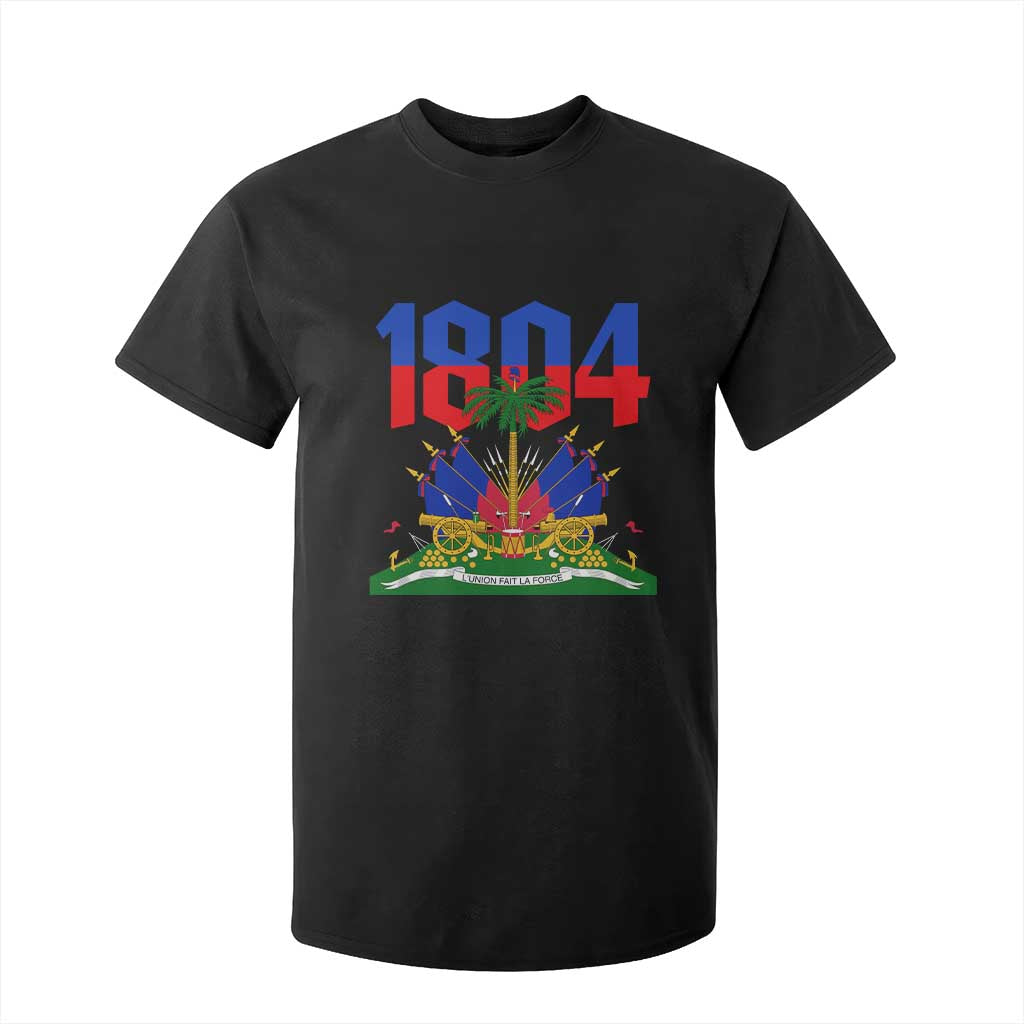Haiti 1804 Independence Year Graphic T Shirt For Kid Haitian Pride Coat of Arms National Heritage TS02 Black Print Your Wear