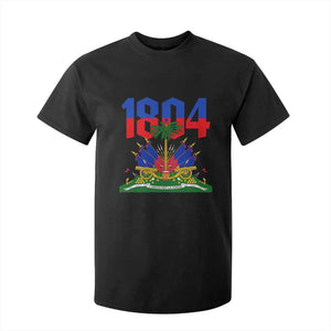 Haiti 1804 Independence Year Graphic T Shirt For Kid Haitian Pride Coat of Arms National Heritage TS02 Black Print Your Wear