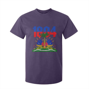 Haiti 1804 Independence Year Graphic T Shirt For Kid Haitian Pride Coat of Arms National Heritage TS02 Purple Print Your Wear
