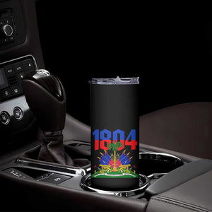 Haiti 1804 Independence Year Graphic Skinny Tumbler Haitian Pride Coat of Arms National Heritage TS02 Print Your Wear