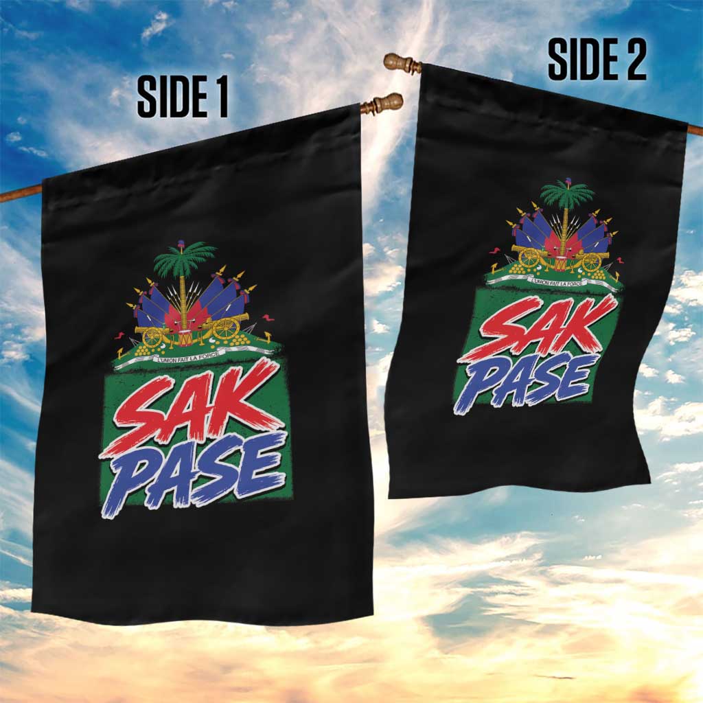 Sak Pase Haitian Creole Greeting Garden Flag National Crest Cultural Haiti Pride TS02 Print Your Wear