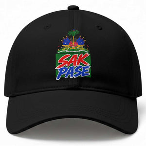 Sak Pase Haitian Creole Greeting Baseball Cap National Crest Cultural Haiti Pride TS02 Print Your Wear