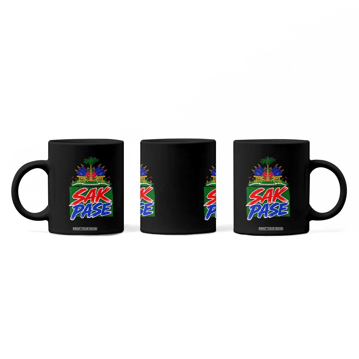 Sak Pase Haitian Creole Greeting Coffee Mug National Crest Cultural Haiti Pride TS02 Print Your Wear
