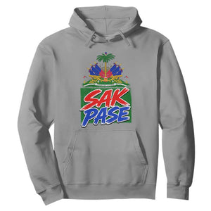 Sak Pase Haitian Creole Greeting Hoodie National Crest Cultural Haiti Pride TS02 Sport Gray Print Your Wear