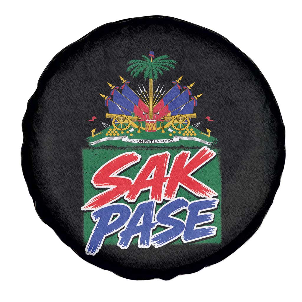 Sak Pase Haitian Creole Greeting Spare Tire Cover National Crest Cultural Haiti Pride TS02 Print Your Wear