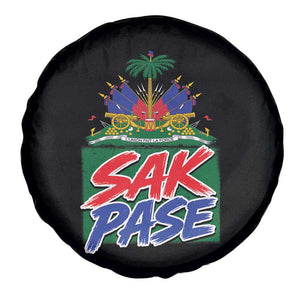 Sak Pase Haitian Creole Greeting Spare Tire Cover National Crest Cultural Haiti Pride TS02 Print Your Wear