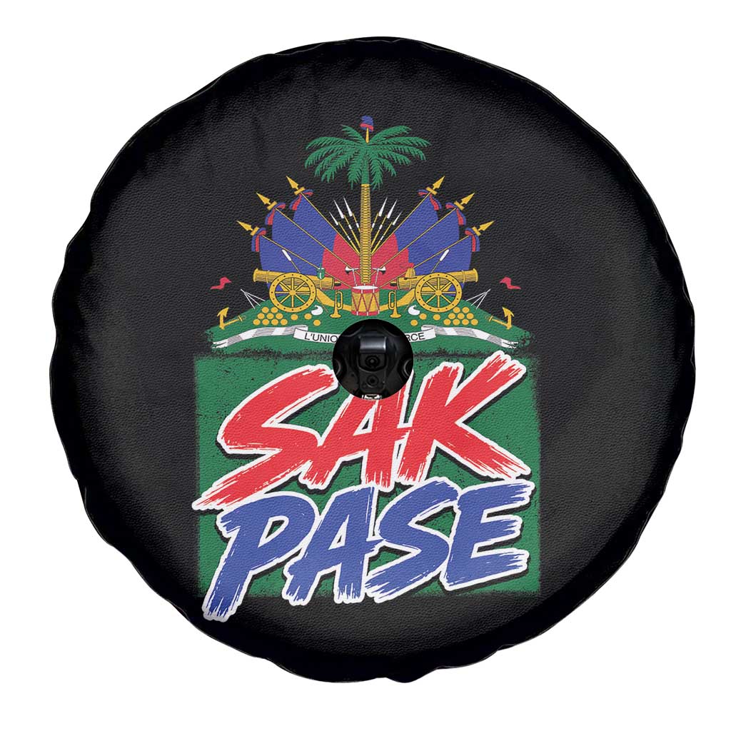 Sak Pase Haitian Creole Greeting Spare Tire Cover National Crest Cultural Haiti Pride TS02 Print Your Wear