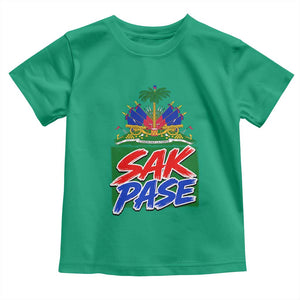 Sak Pase Haitian Creole Greeting Toddler T Shirt National Crest Cultural Haiti Pride TS02 Irish Green Print Your Wear
