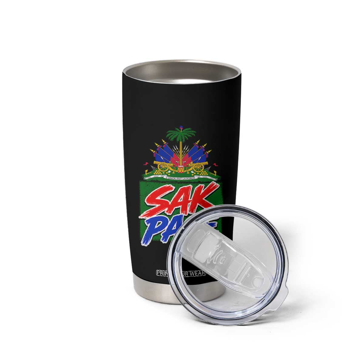 Sak Pase Haitian Creole Greeting Tumbler Cup National Crest Cultural Haiti Pride TS02 Print Your Wear