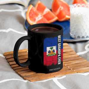 Best Grandpa Ever Haitian Granpapa Coffee Mug Vintage Distressed Haiti Flag Father's Day TS02 Print Your Wear